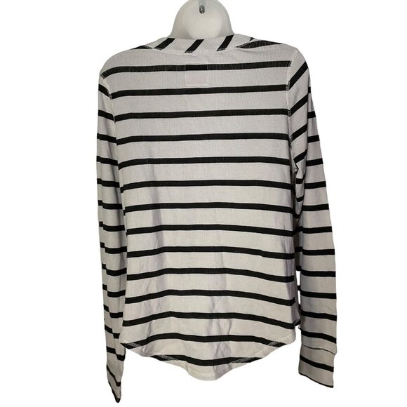 Chaser Women's Striped Henley Long Sleeve Top Size S - Picture 7 of 7